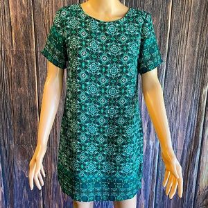 Miami size Medium green fun boho pattern dress Francesca’s